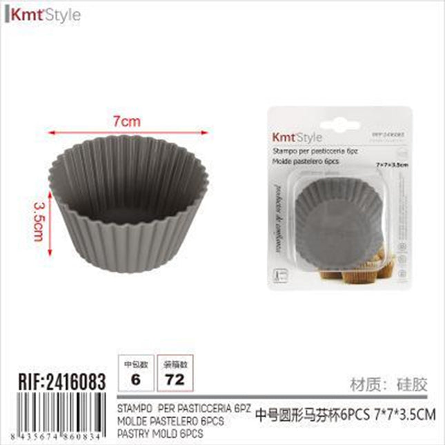 6 יחידות תבנית מאפה