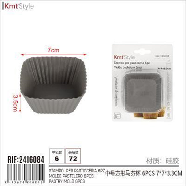 6 יחידות תבנית מאפה