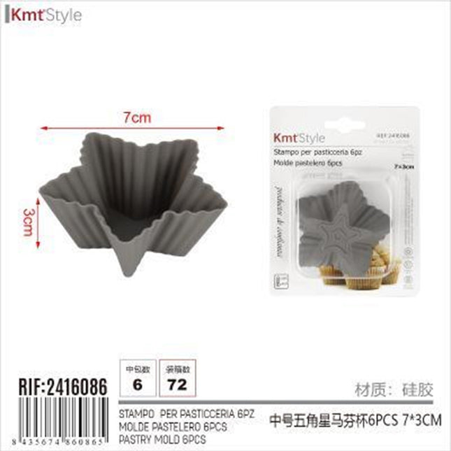 6 יחידות תבנית מאפה