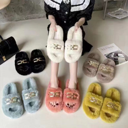 Plush slippers