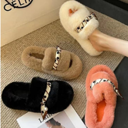 Plush slippers