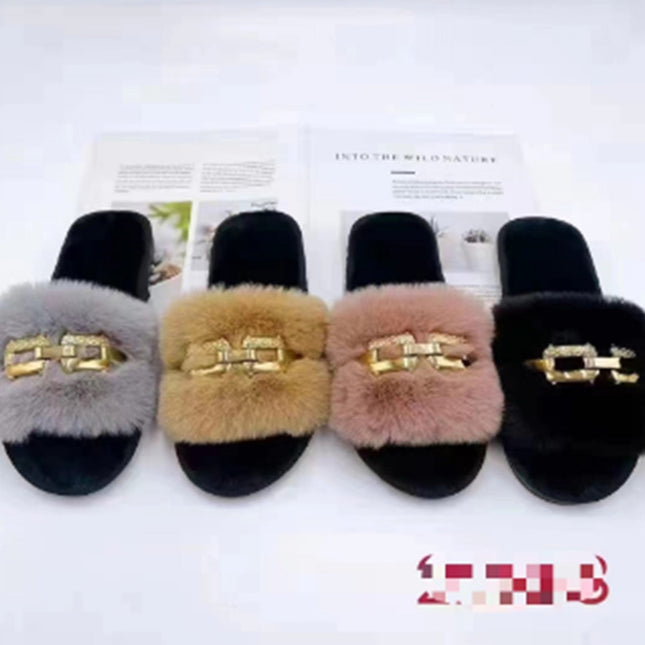 Plush slippers