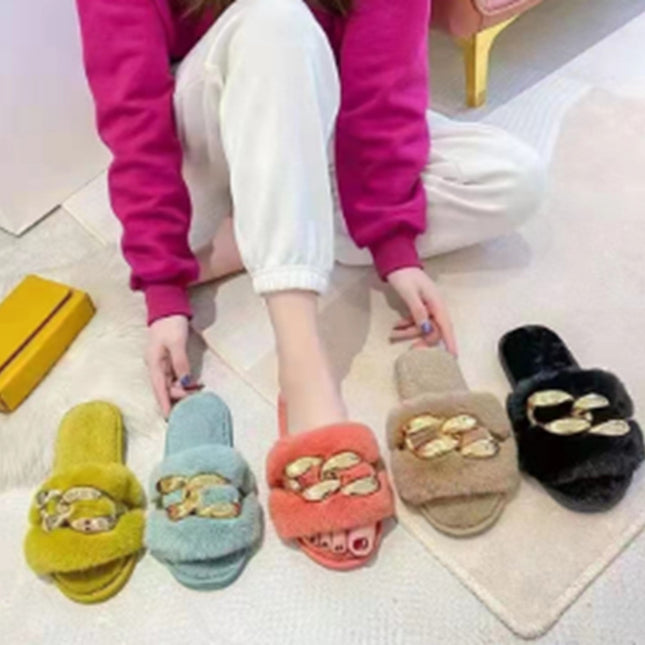 Plush slippers