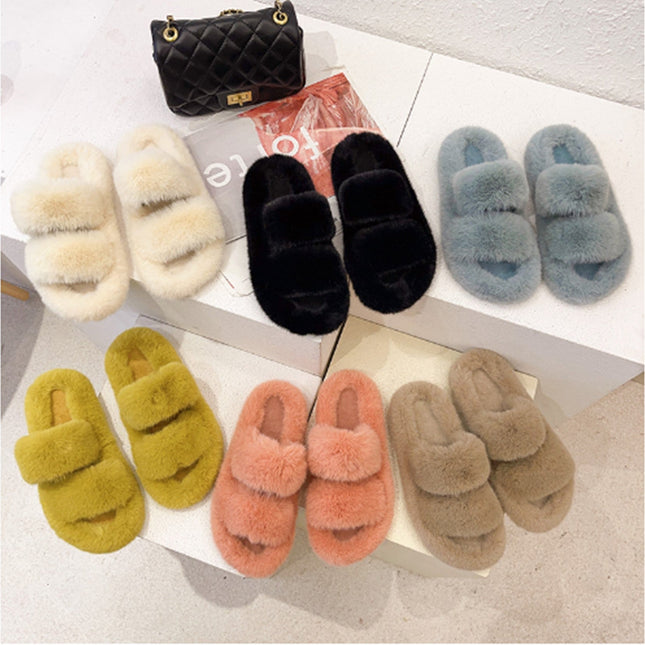 Plush slippers