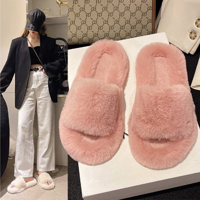 Plush slippers