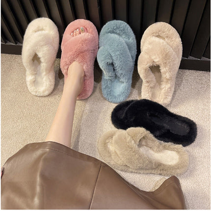 Plush slippers