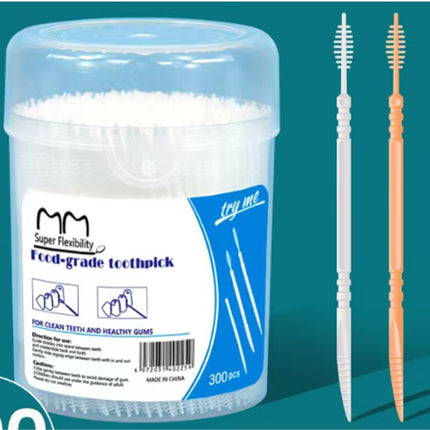 Tooth Pick With Brush 300Pcs/Box