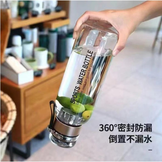 Glass Water Bottle Wiht Cover