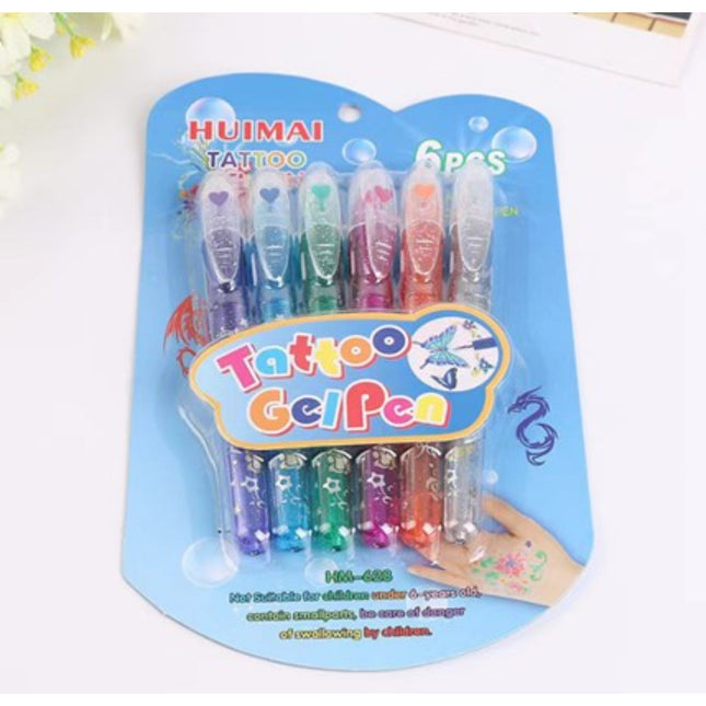 6Pcs Tatoo Gel Pen