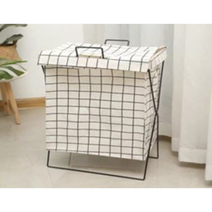 Laundry Basket With Covered Iron Frame