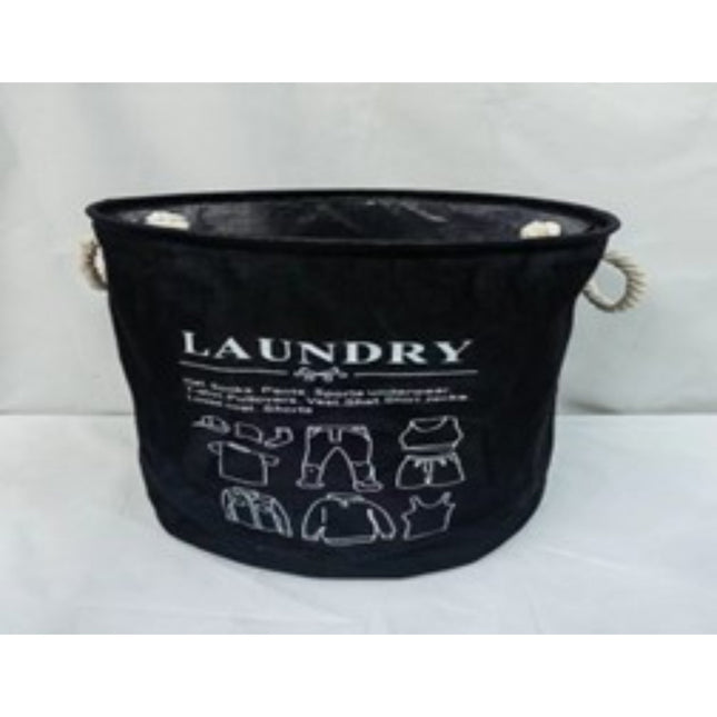 Faux Linen Laundry Basket