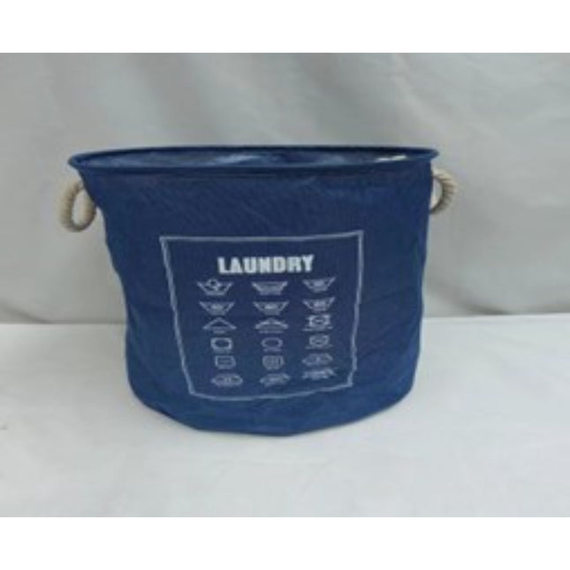 Faux Linen Laundry Basket