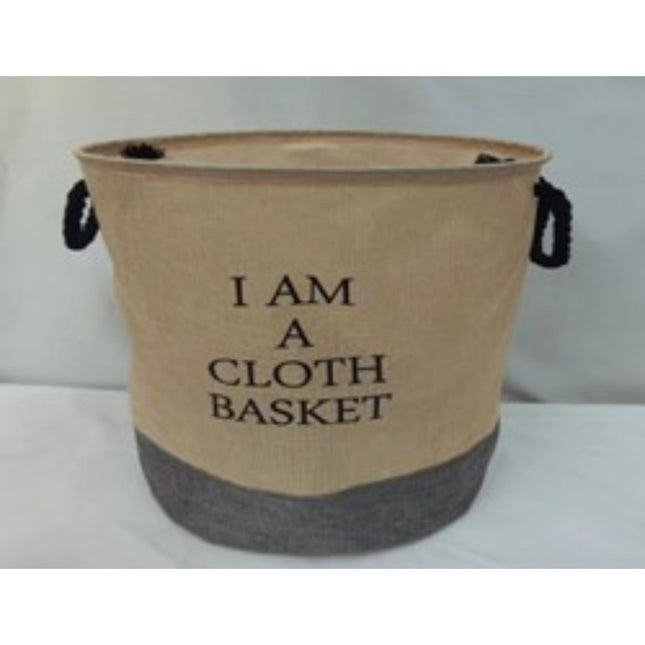 Faux Linen Laundry Basket