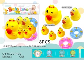 Enamel Cartoon Duck Set, 8Pcs