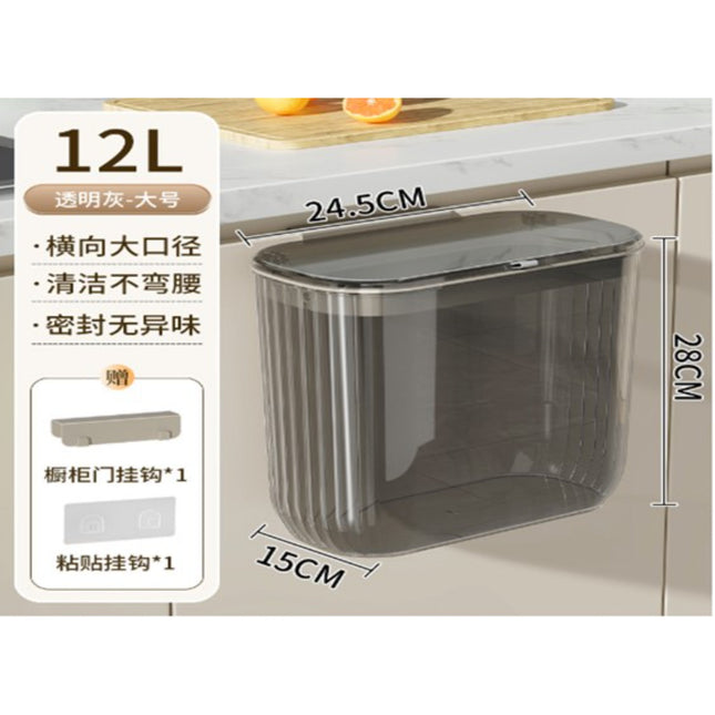 Sliding Lid Trash Can