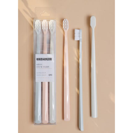 3 Count Trendy  Box-Packed Round Head Soft Bristle Toothbrush