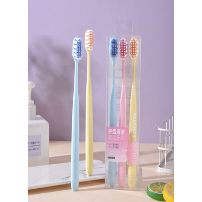 3Pcs Box-Packed Broadhead Soft Bristle Toothbrush