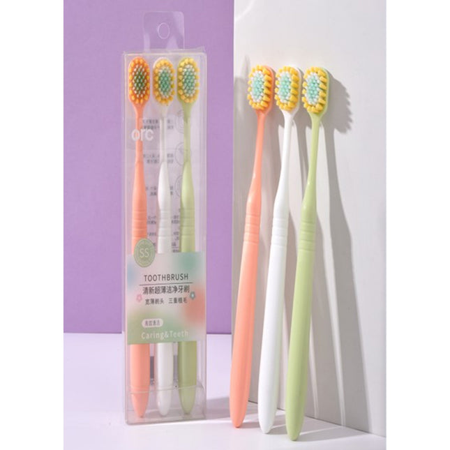 3Pcs Pvc Box Packing Toothbrush