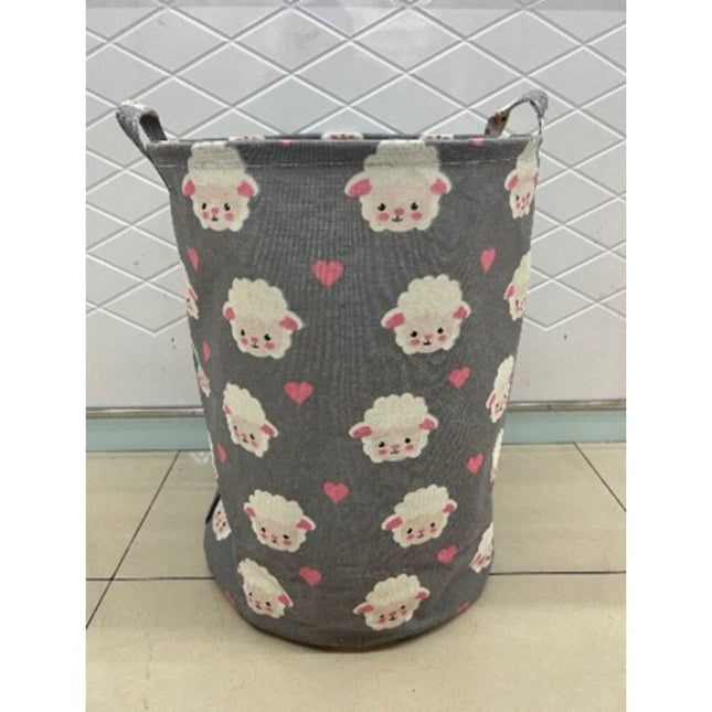 Cartoon Print Laundry Bucket