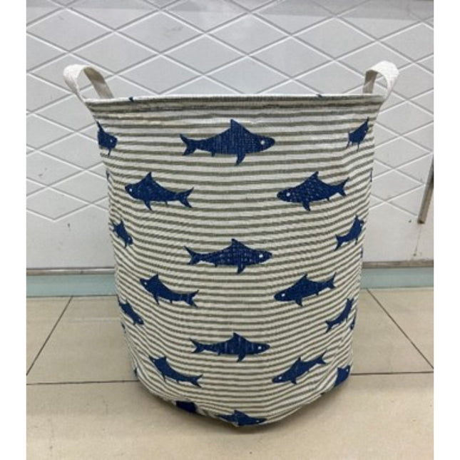 Cartoon Print Laundry Bucket