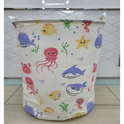 Cartoon Print Laundry Bucket