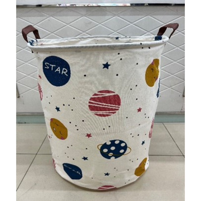 Cartoon Print Laundry Bucket