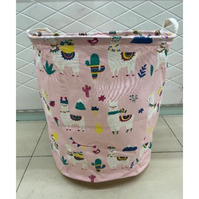 Cartoon Print Laundry Bucket