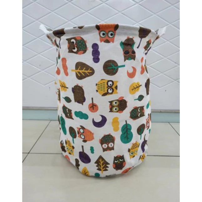 Cartoon Print Laundry Bucket