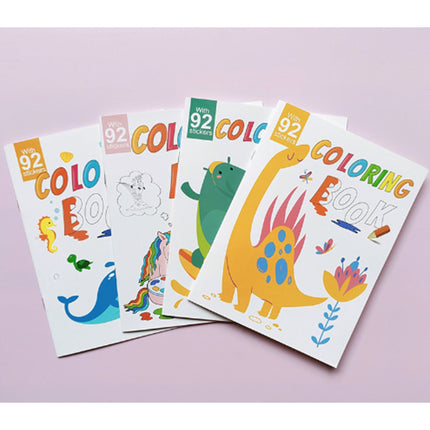 16Page Coloring Book With Stickers