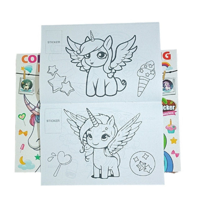 16Page Coloring Book With Stickers