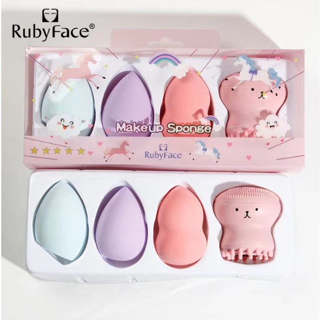 Makeup Sponge With Face Washing Brush