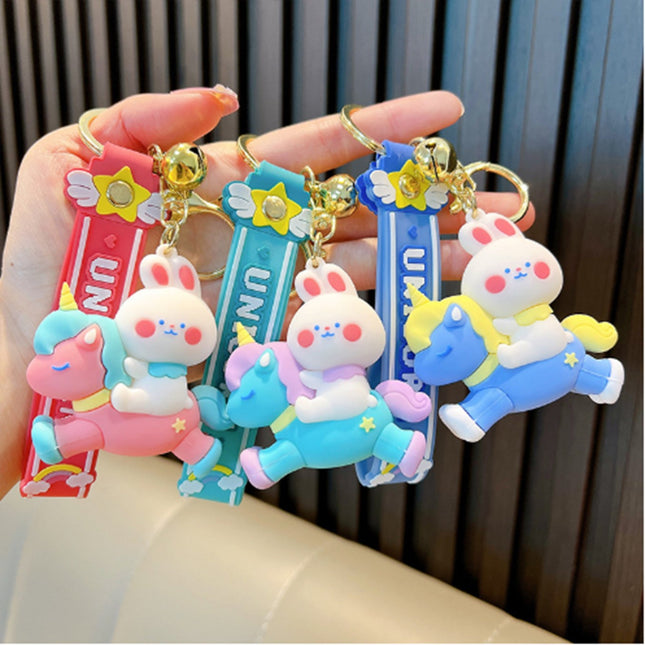 Rabbit Unicorn Keychain