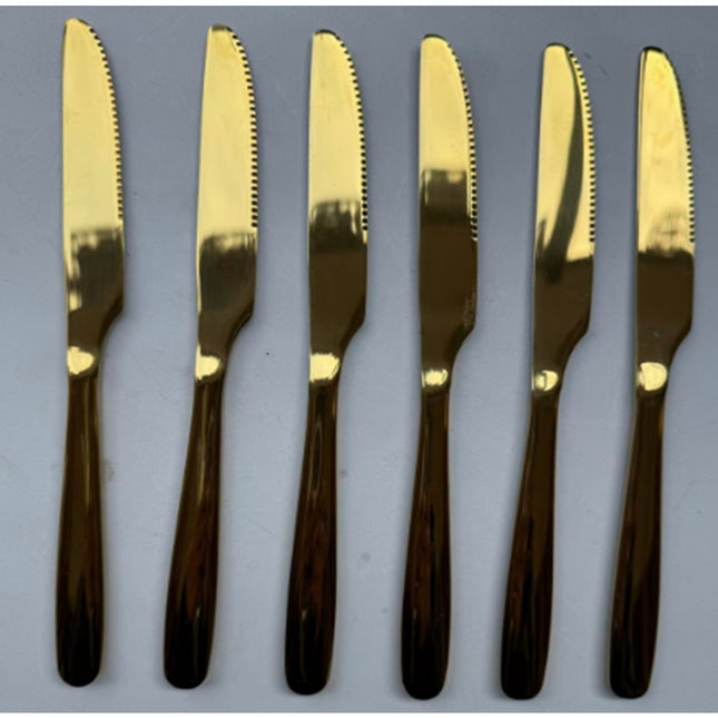 6pcs Golden color Knife