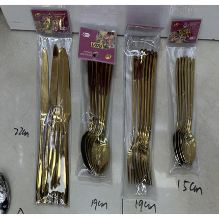 6pcs Golden color Knife