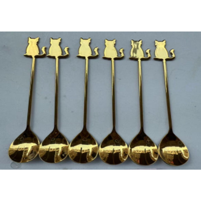 6pcs Golden Tea Spoon