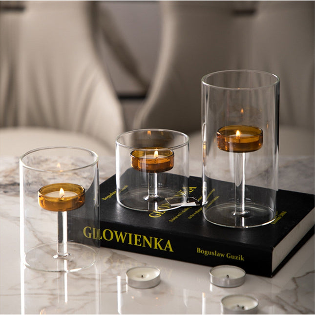 Glass candlestick