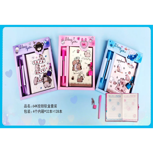 64K Note Book Set With Lock
