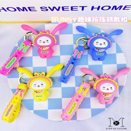 Ear Jumping Rabbit Keychain