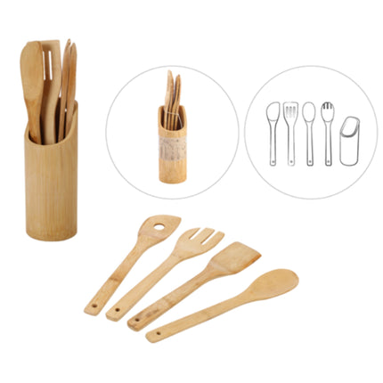 Bamboo 5Pcs Kitchen Tools Set