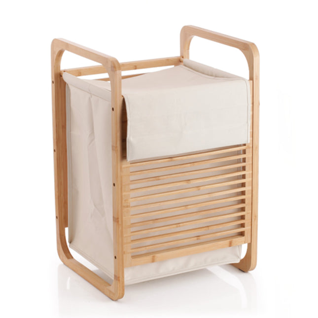 Bamboo Frame Laundry Basket