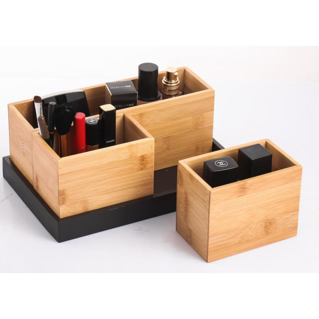 Bamboo Make-Up Organizer, 4Pcs/Set