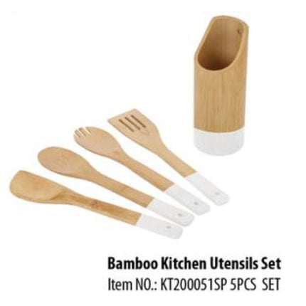 Bamboo 5Pcs Kitchen Tools Set