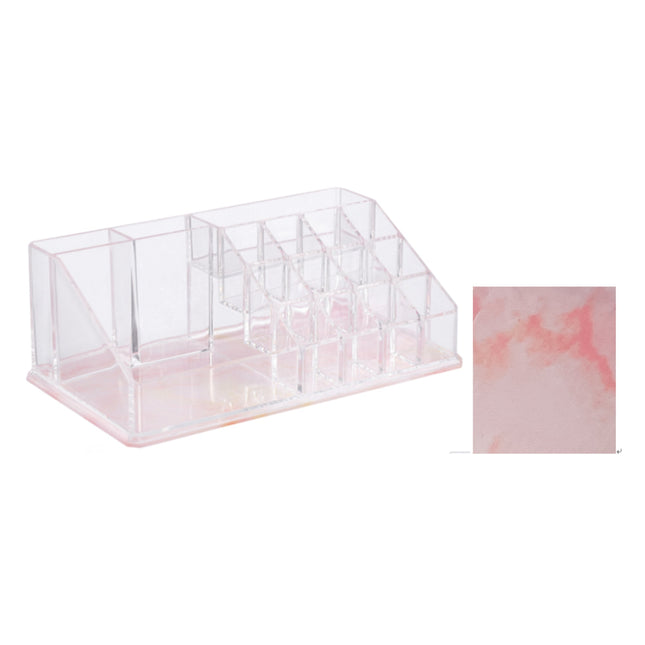 Ps Cosmetic Organizer In Pink Marble Design