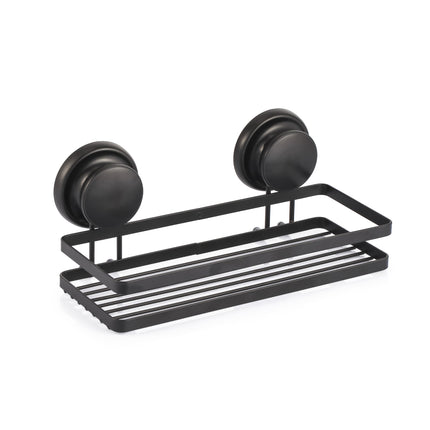 Metal Rectangular Basket With 2 Tpr Black Suction Cups,