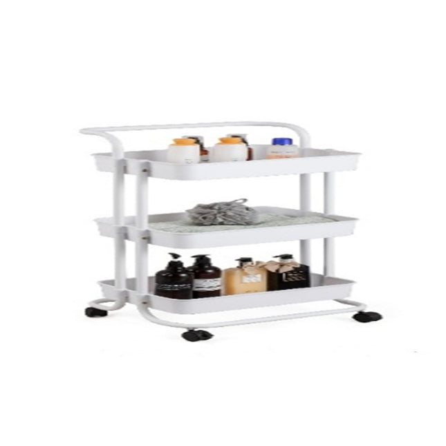 3 TIERS STORAGE ROLLING CART WITH PP BASKET