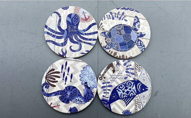 4 pcs Coaster dish 10 cm