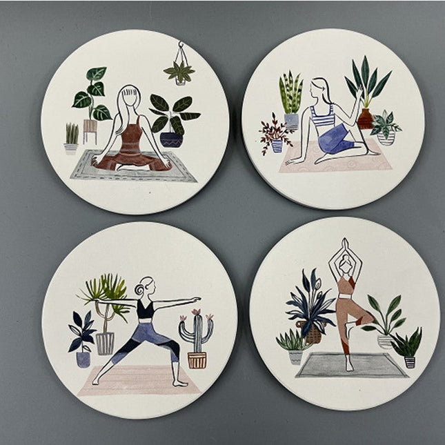 4 pcs Coaster dish 10 cm