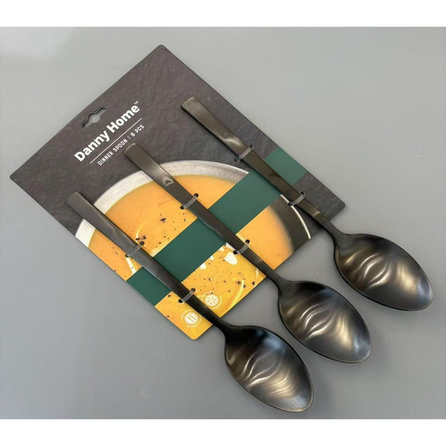 black matte spoon - 6 pcs