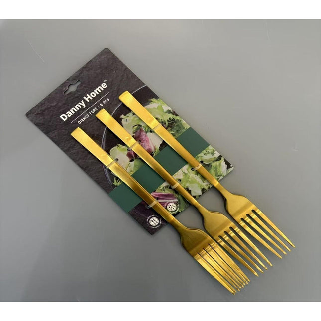 Gold Matte Fork - 6 pcs