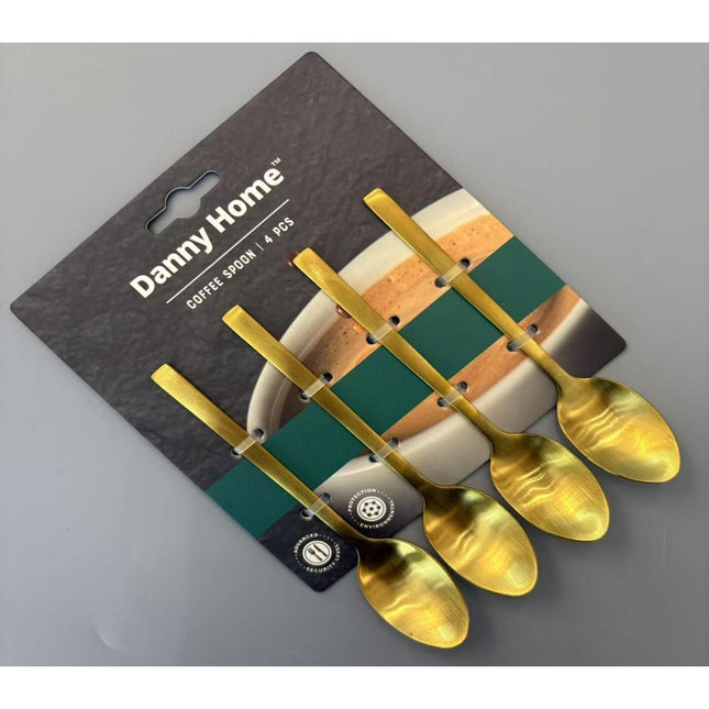 Gold Matte Coffee spoon - 4 pcs